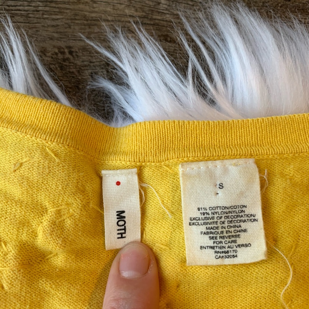 ❤️SOLD 🐝 Anthropologie Moth bee cardigan sweater - Picture 4 of 8